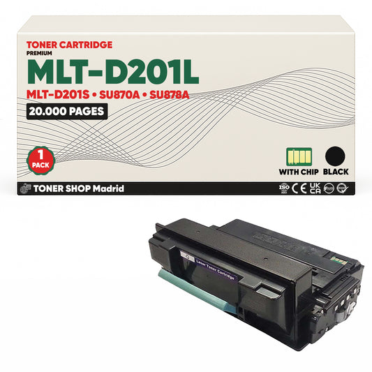 BDink Cartucho de Toner Compatible Samsung MLT-D201L Negro