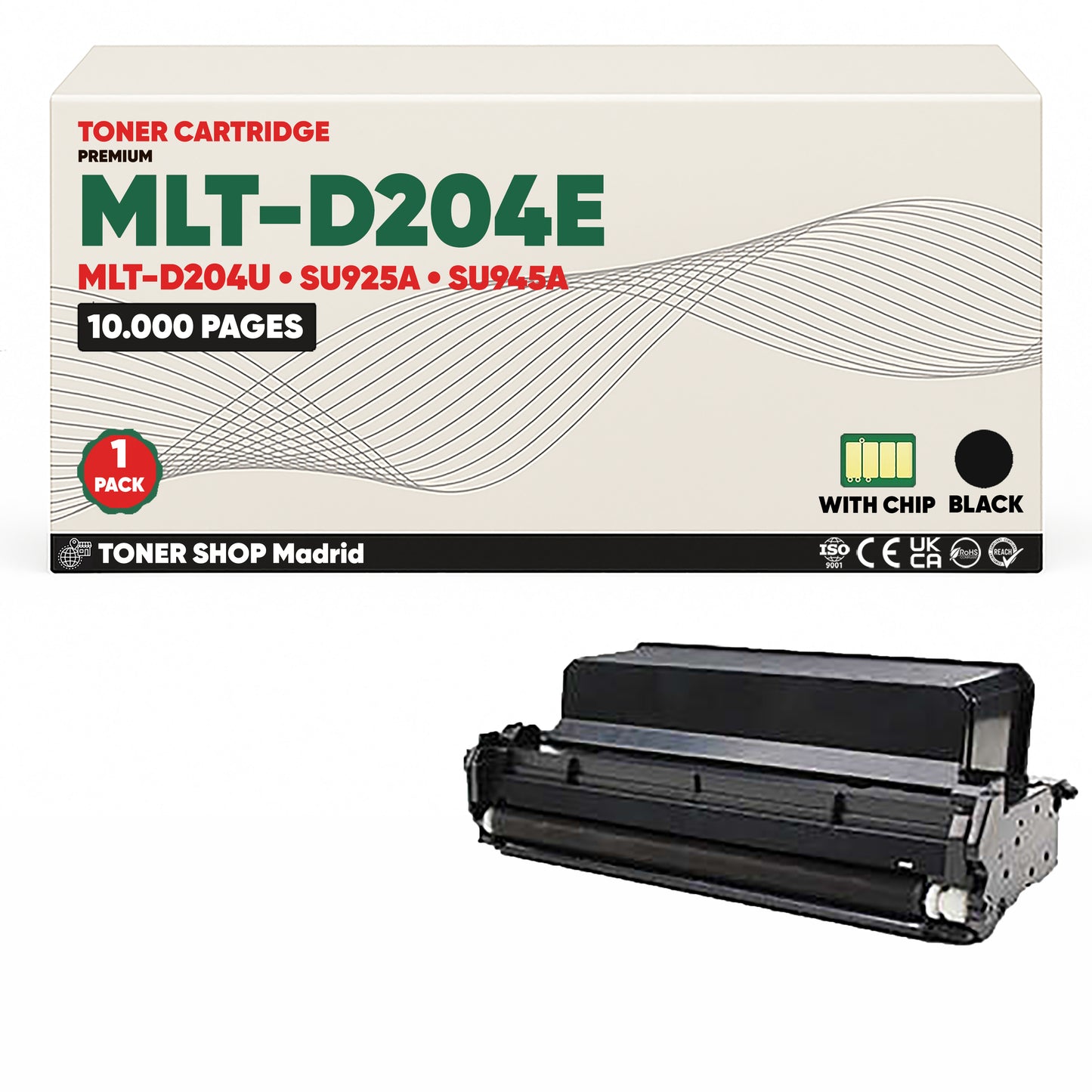 BDink Cartucho de Toner Compatible Samsung MLT-D204E Negro