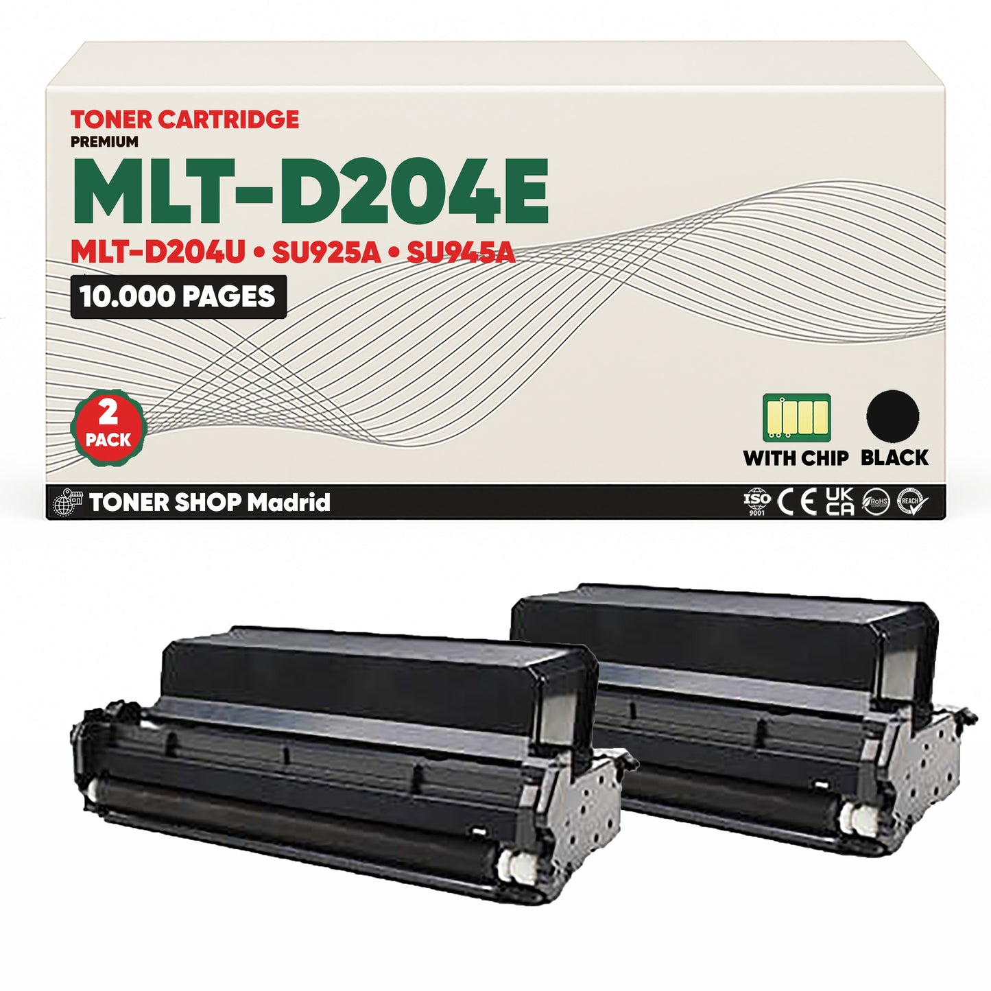 BDink Cartucho de Toner Compatible Samsung MLT-D204E Negro