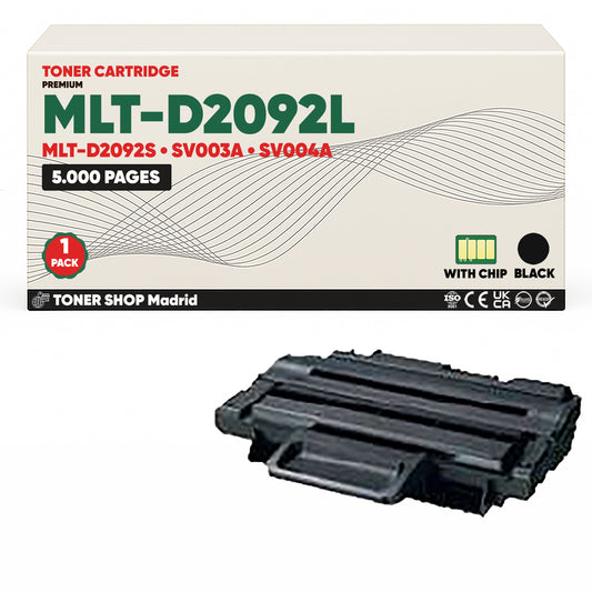 BDink Cartucho de Toner Compatible Samsung MLT-D2092L Negro