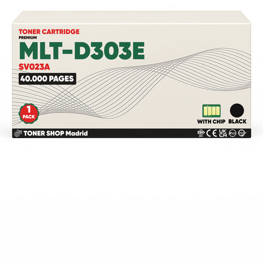 BDink Cartucho de Toner Compatible Samsung MLT-D303E Negro