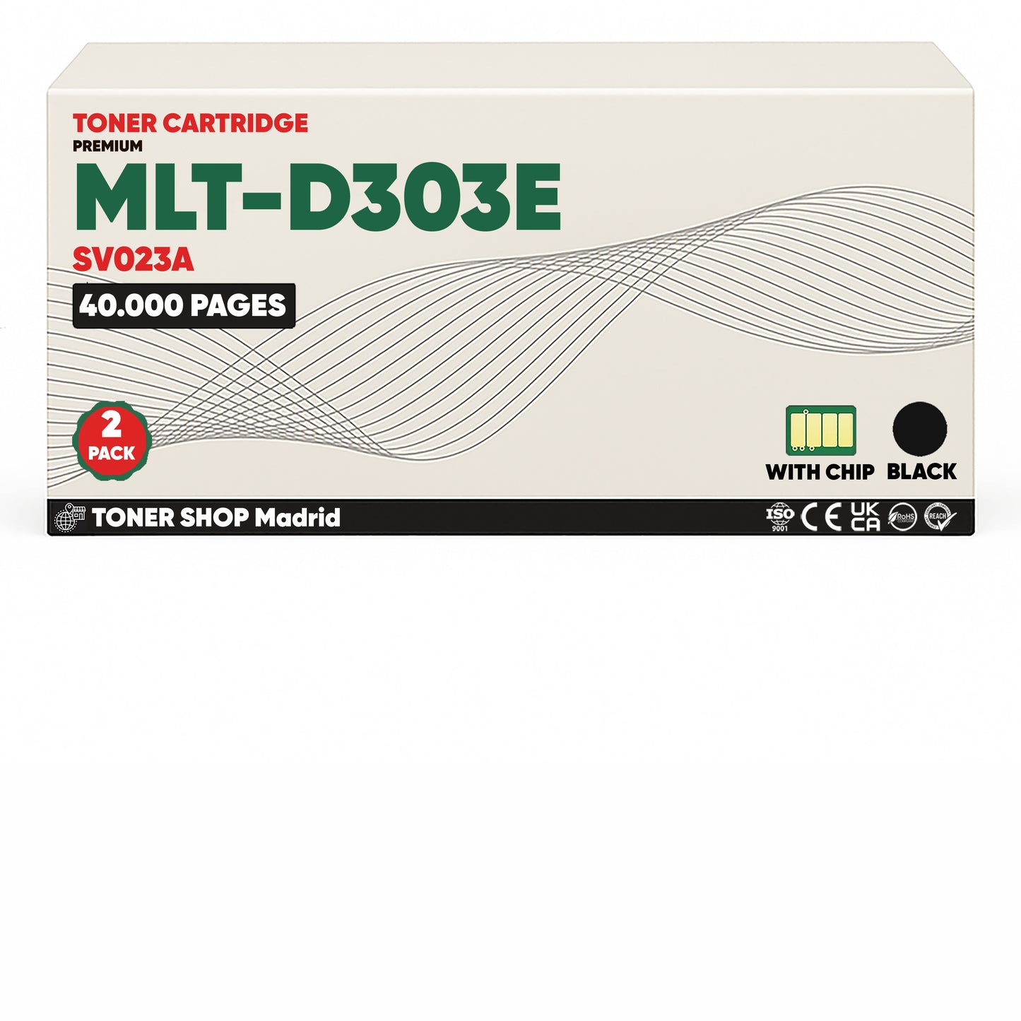 BDink Cartucho de Toner Compatible Samsung MLT-D303E Negro