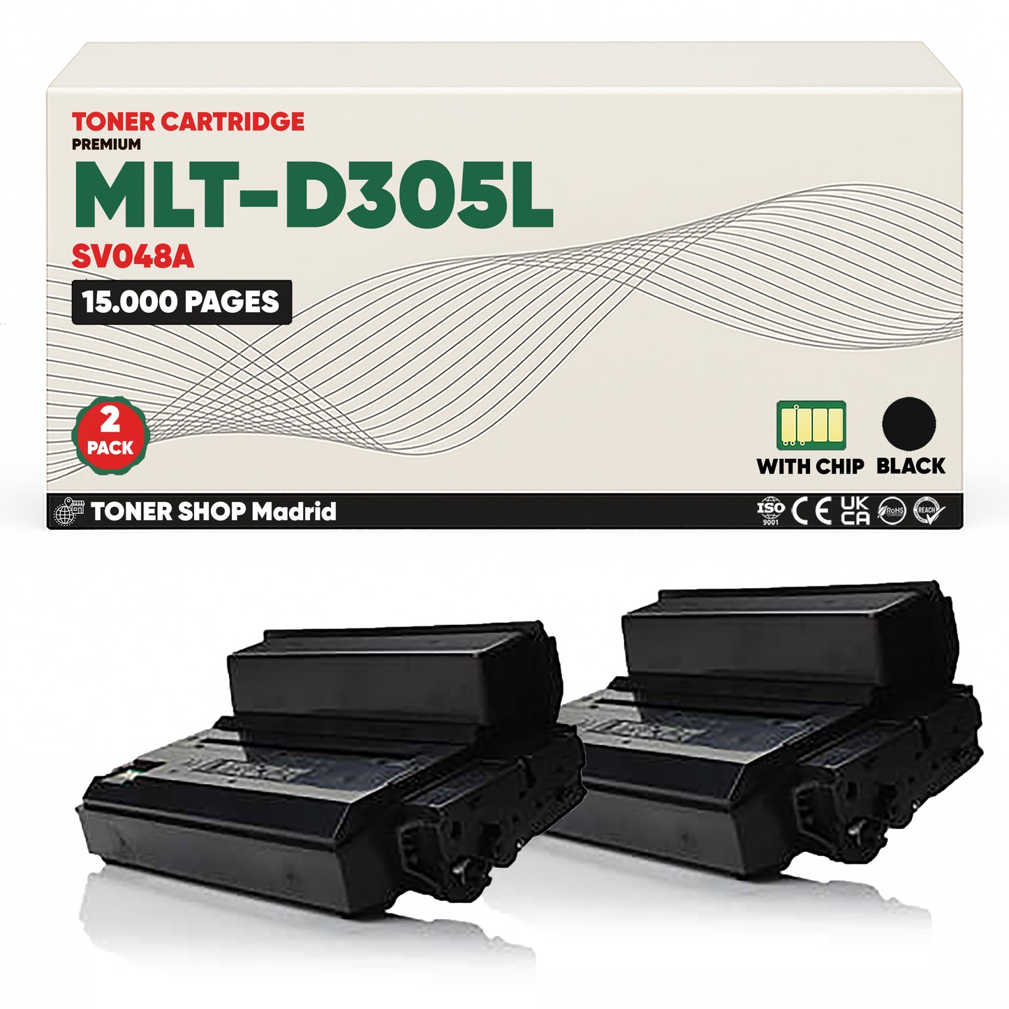BDink Cartucho de Toner Compatible Samsung MLT-D305L Negro