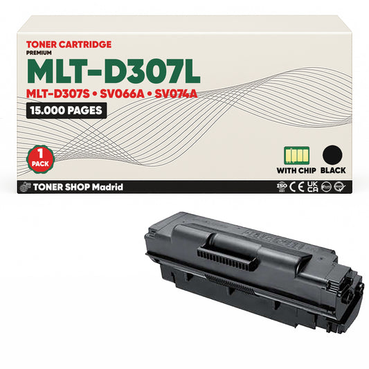 BDink Cartucho de Toner Compatible Samsung MLT-D307L Negro