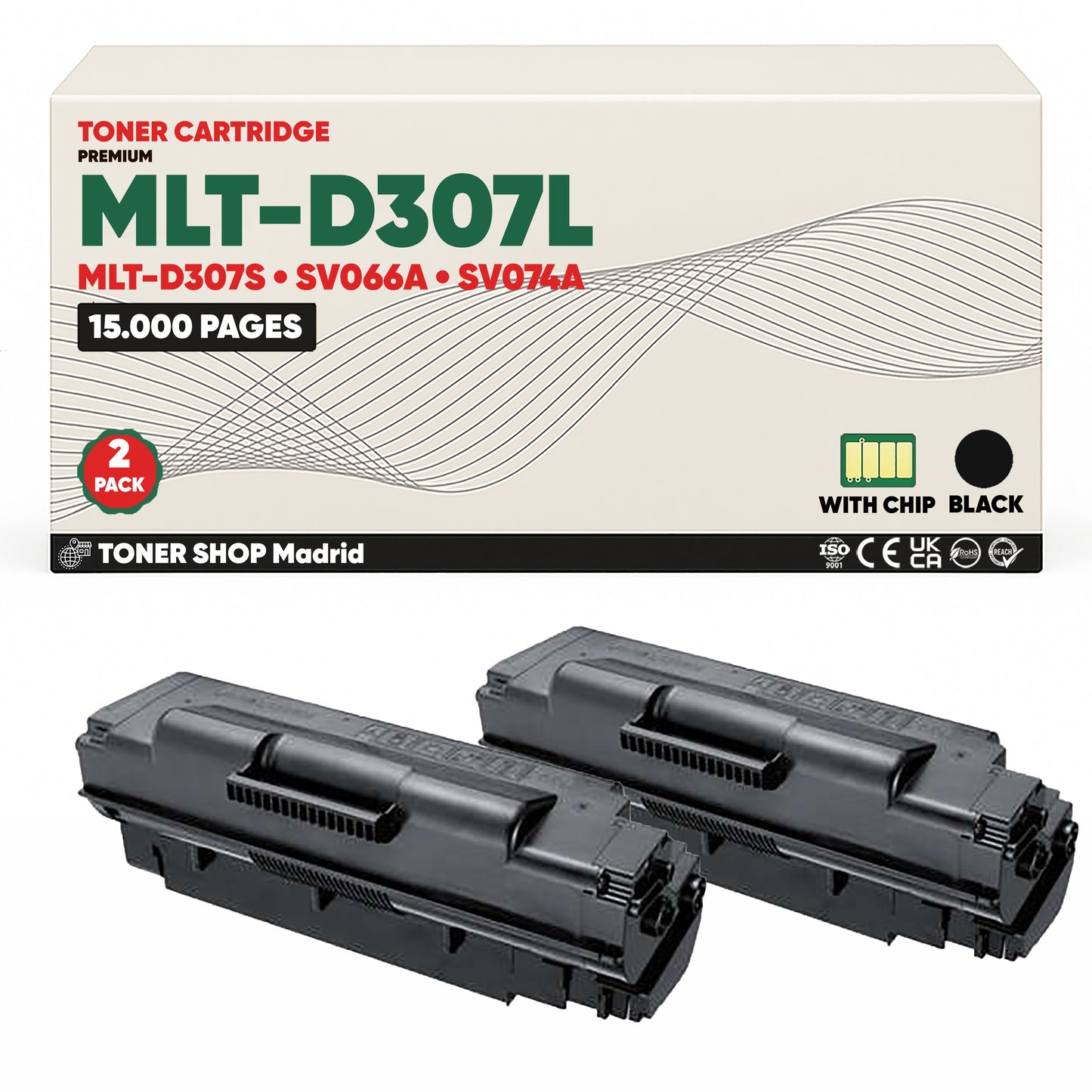 BDink Cartucho de Toner Compatible Samsung MLT-D307L Negro