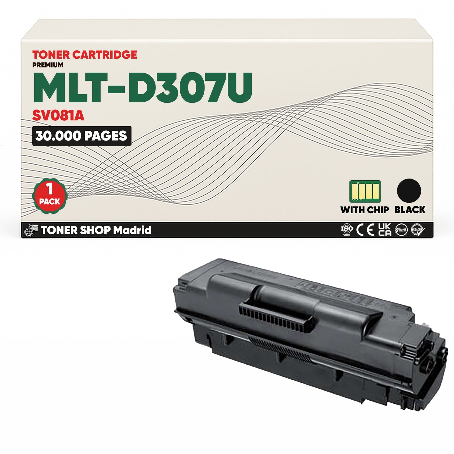 BDink Cartucho de Toner Compatible Samsung MLT-D307U Negro