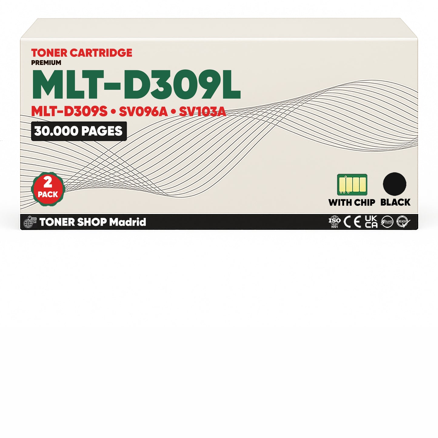 BDink Cartucho de Toner Compatible Samsung MLT-D309L Negro