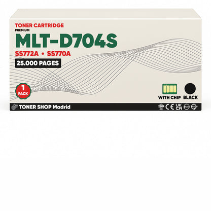BDink Cartucho de Toner Compatible Samsung MLT-D704S Negro