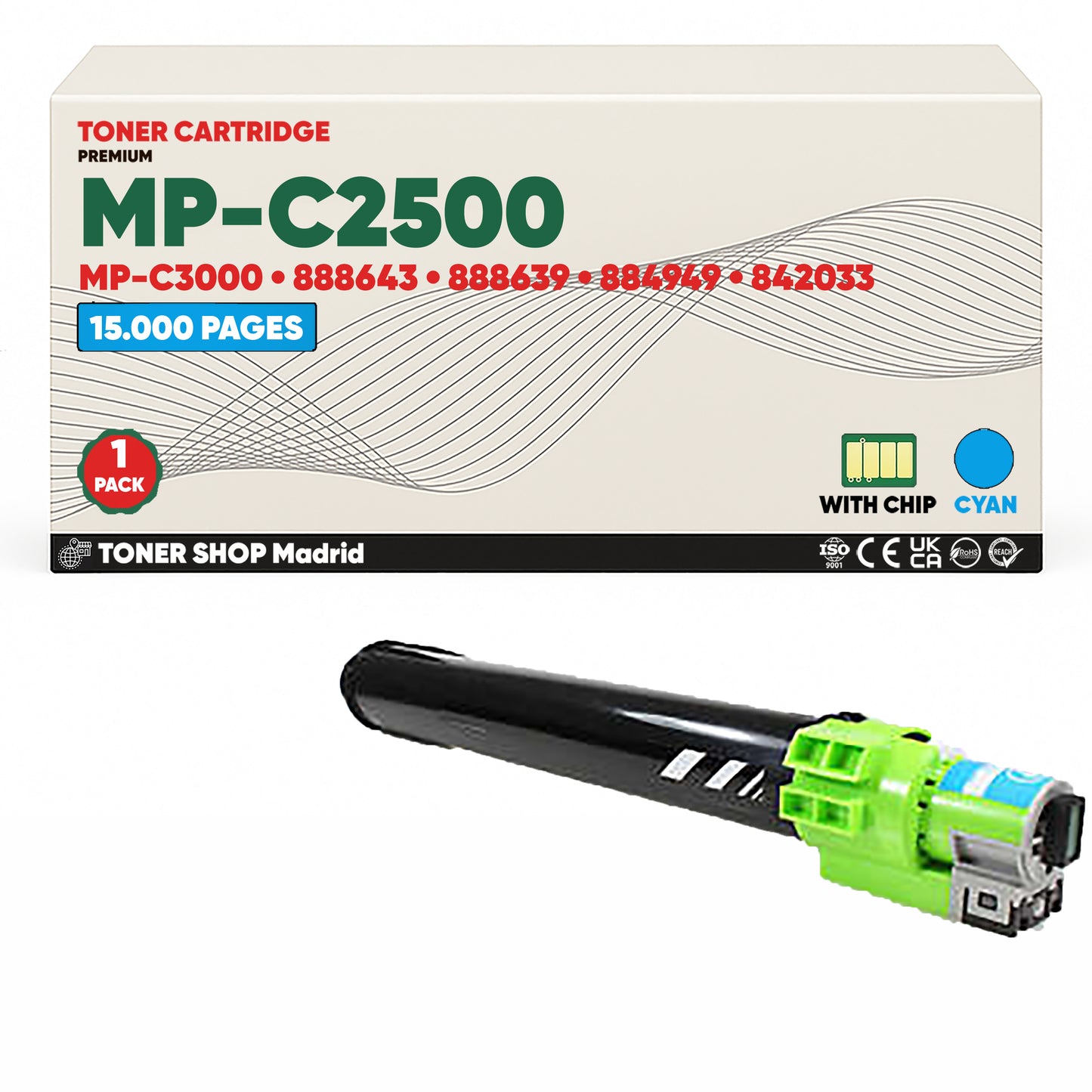 BDink Cartucho/s Tóner Compatible/s Ricoh MP-C2500/MP-C3000 CMYK (Pack 4)