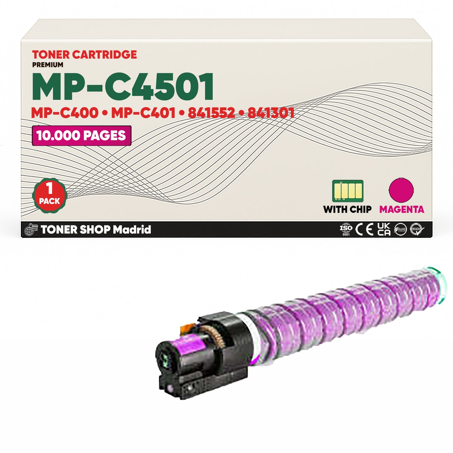 BDink Cartucho/s Tóner Compatible/s Ricoh MP-C300/MP-C401 CMYK (Pack 4)