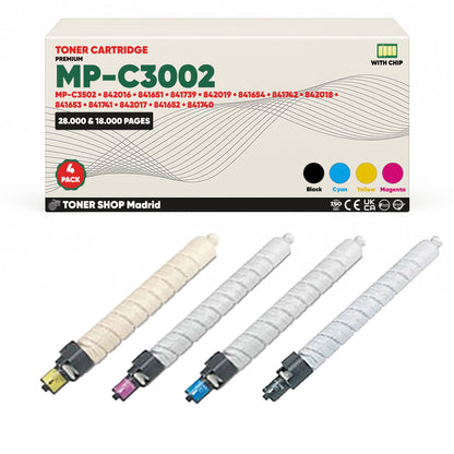 BDink Cartucho/s Tóner Compatible/s Ricoh MP-C3002/MP-C3502 CMYK (Pack 4)