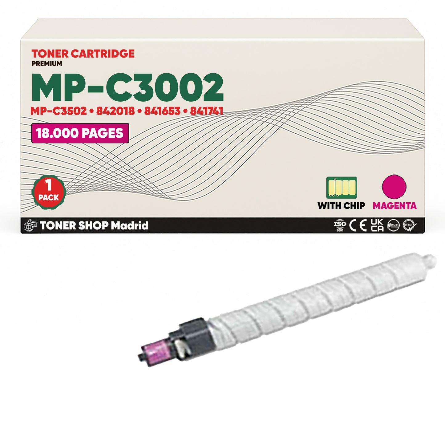 BDink Cartucho/s Tóner Compatible/s Ricoh MP-C3002/MP-C3502 CMYK (Pack 4)