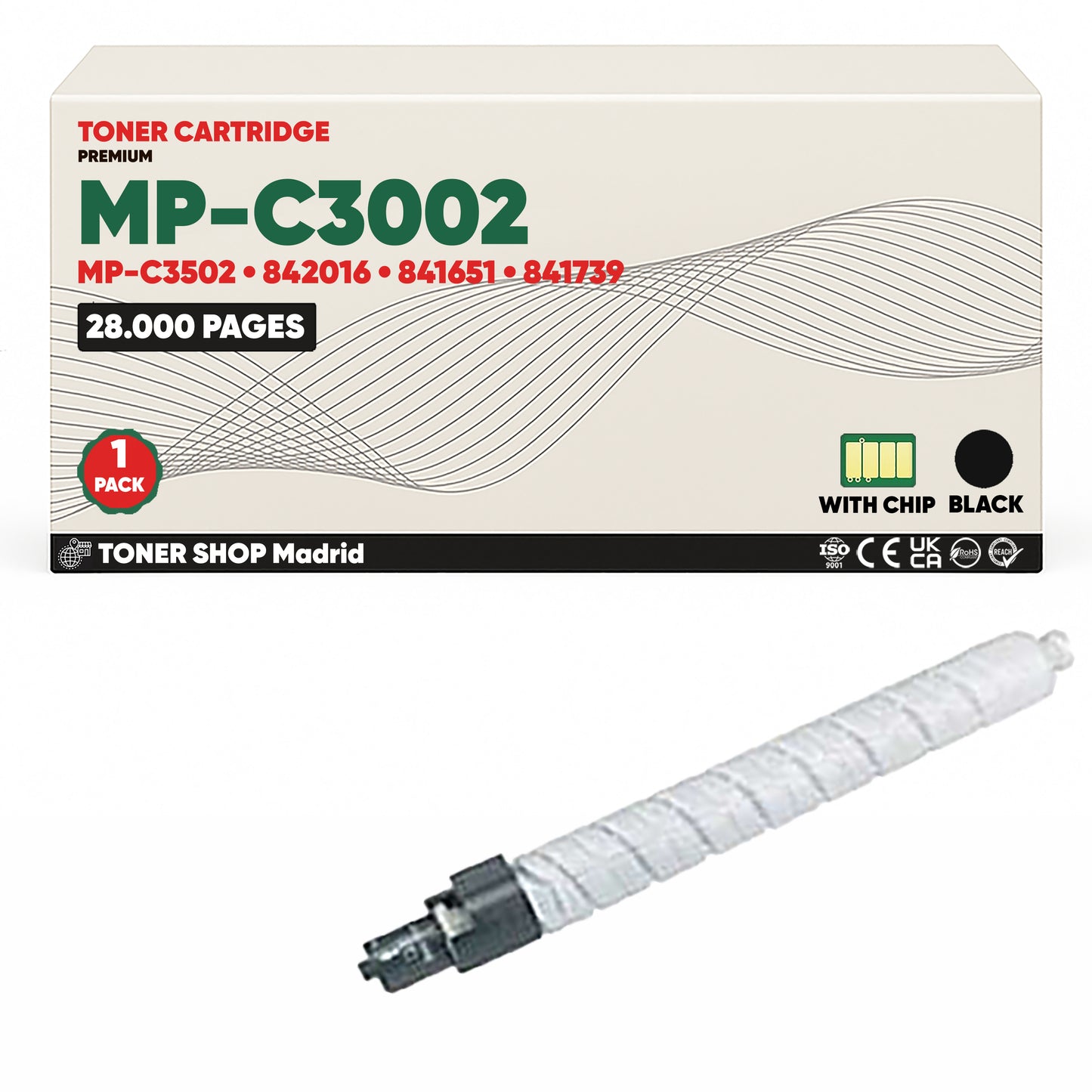 BDink Cartucho/s Tóner Compatible/s Ricoh MP-C3002/MP-C3502 CMYK (Pack 4)