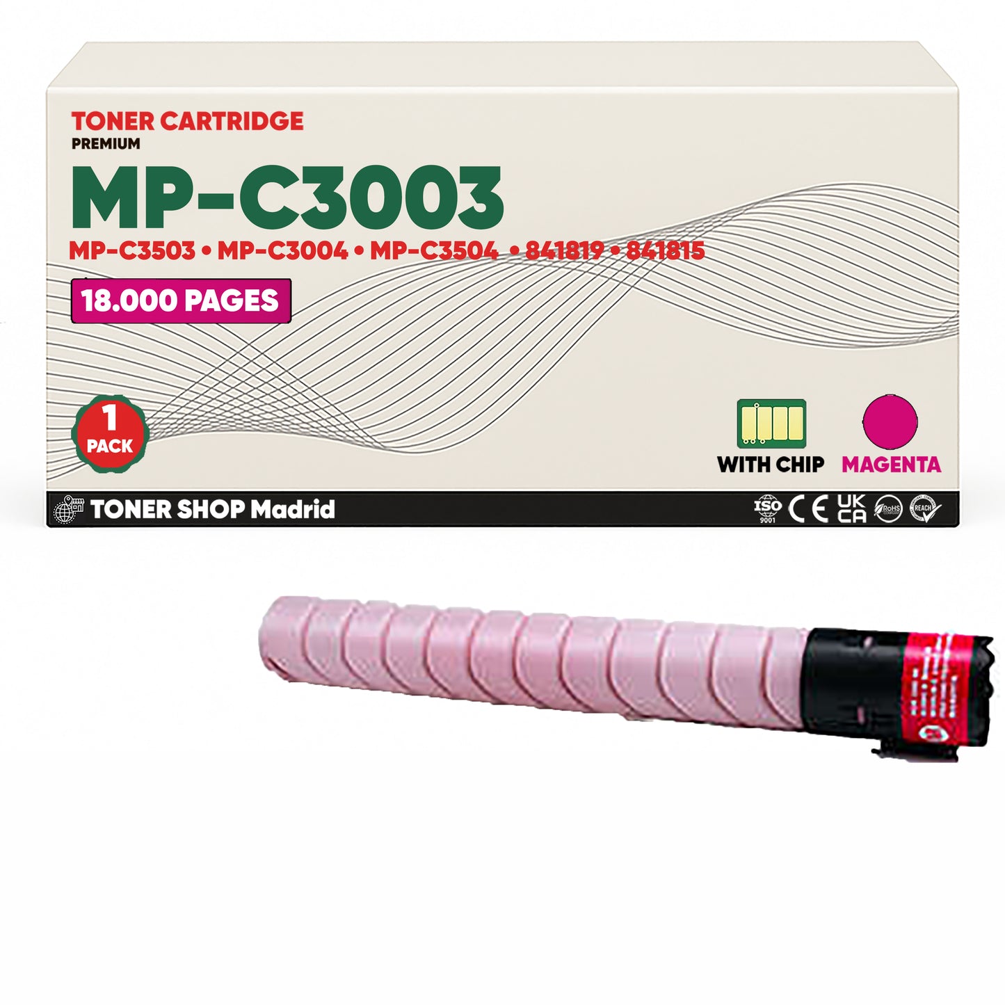 BDink Cartucho/s Tóner Compatible/s Ricoh MP-C3003/MP-C3504 CMYK (Pack 4)