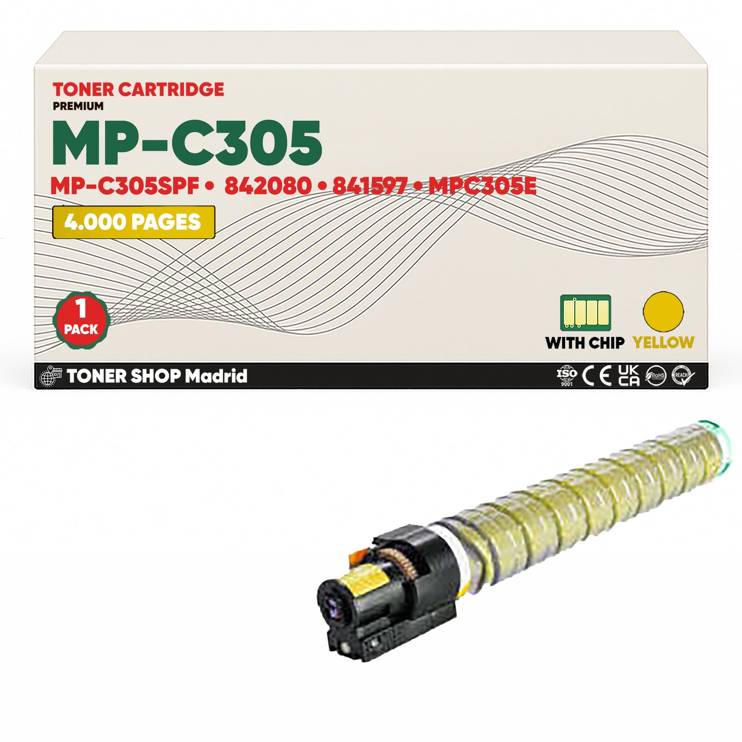 BDink Cartucho/s Tóner Compatible/s Ricoh MP-C305/MP-C305SPF CMYK (Pack 4)