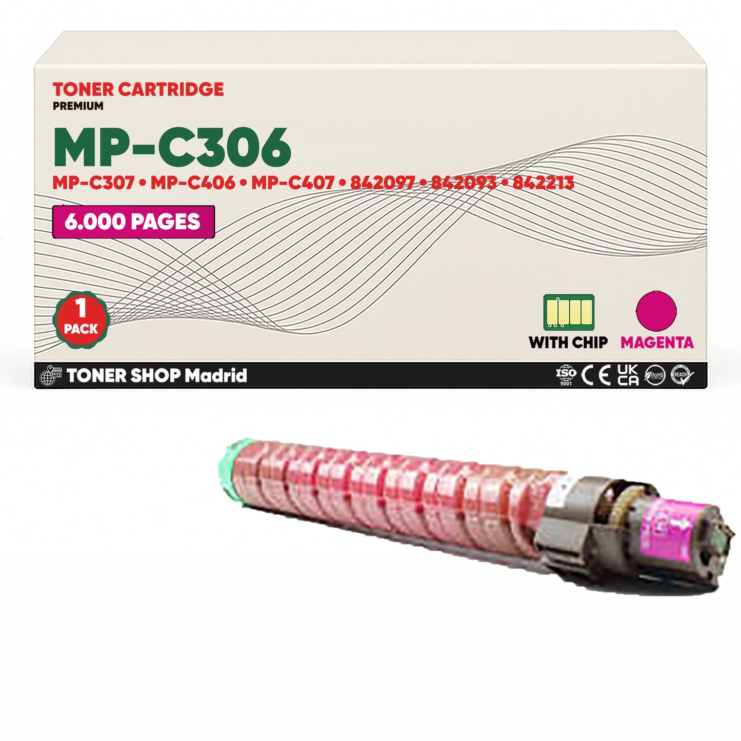 BDink Tóner Compatible Ricoh Aficio MP-C306 / MP-C307 / MP-C406 / MP-C407 ( 4 pack)