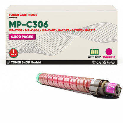 BDink Tóner Compatible Ricoh Aficio MP-C306 / MP-C307 / MP-C406 / MP-C407 ( 4 pack)