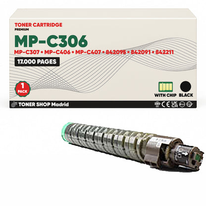 BDink Tóner Compatible Ricoh Aficio MP-C306 / MP-C307 / MP-C406 / MP-C407 ( 4 pack)