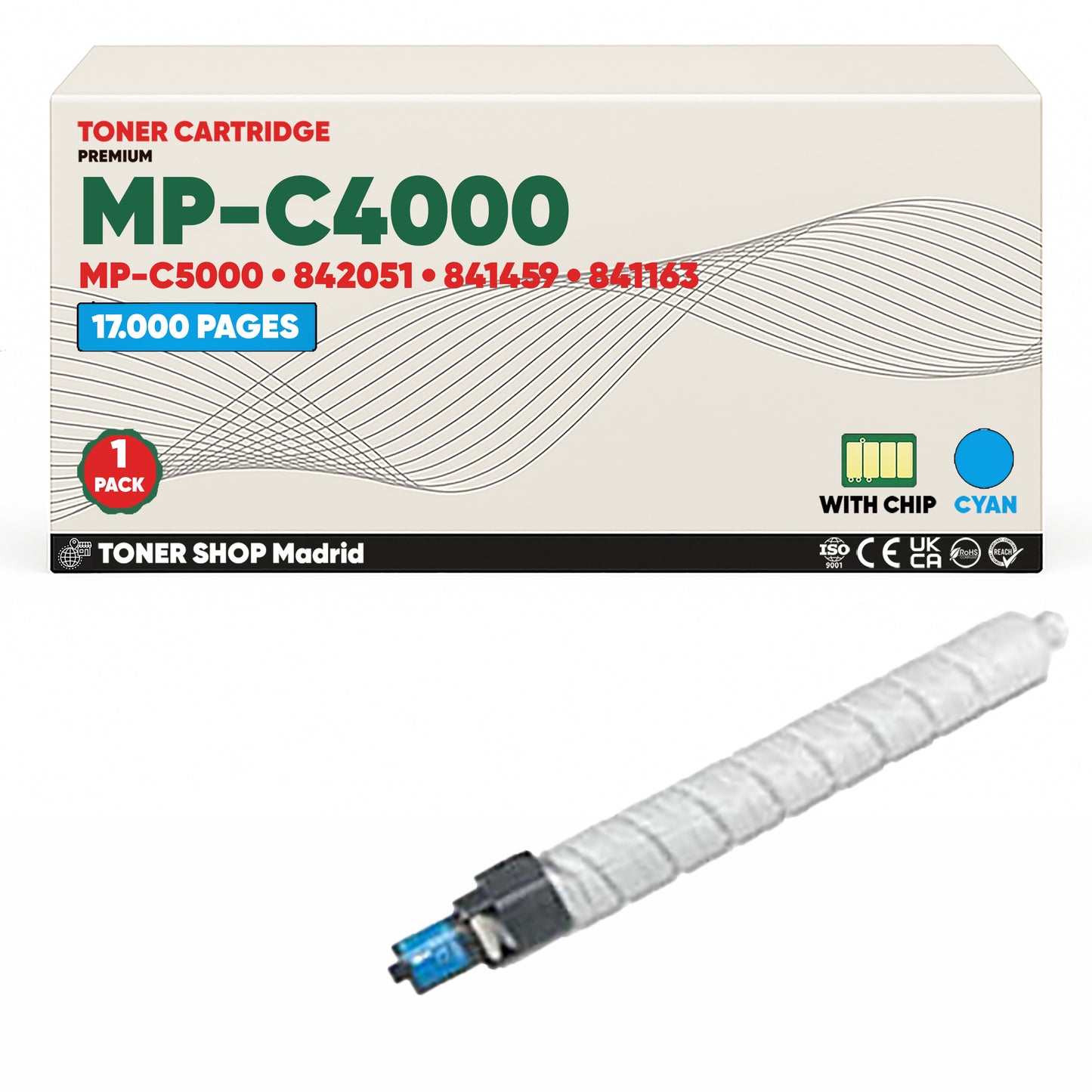 BDink Cartucho/s Tóner Compatible/s Ricoh MP-C4000/MP-C5000 CMYK (Pack 4)