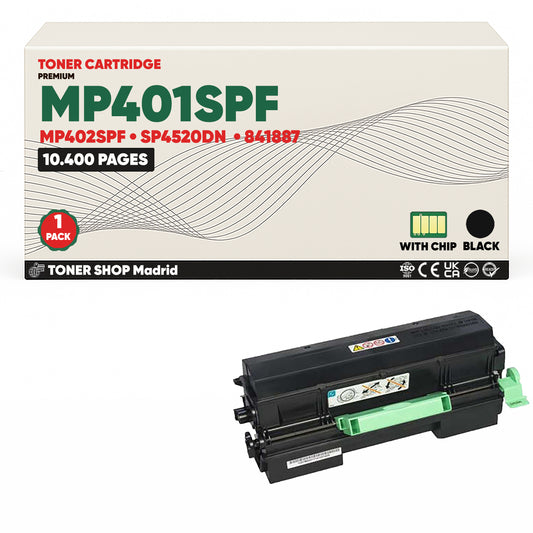 BDink Cartucho/s Tóner Compatible/s Ricoh Aficio MP401SPF/MP402SPF/SP4520DN Negro