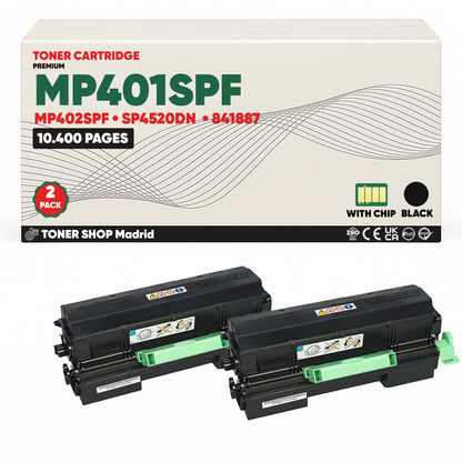 BDink Cartucho/s Tóner Compatible/s Ricoh Aficio MP401SPF/MP402SPF/SP4520DN Negro