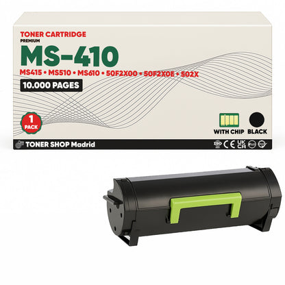 BDink Cartucho Tóner Compatible Lexmark MS410/MS415 Negro