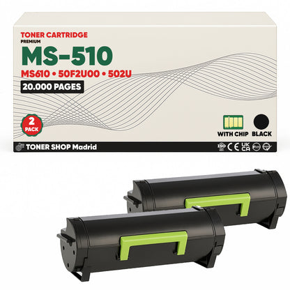 BDink Cartucho Tóner Compatible Lexmark MS510/MS610 Negro