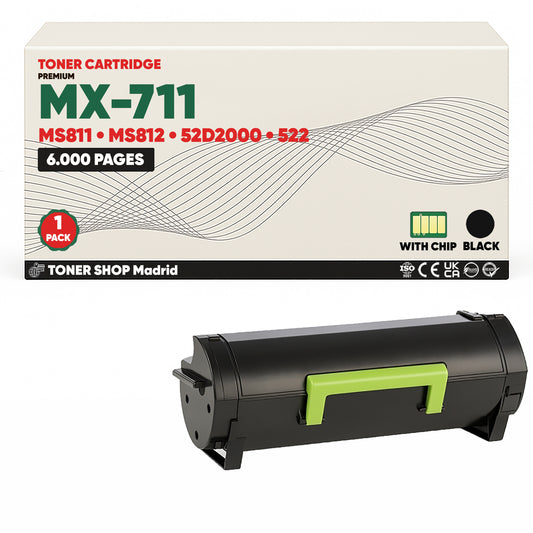 BDink Cartucho Tóner Compatible Lexmark MS810/MS811 Negro