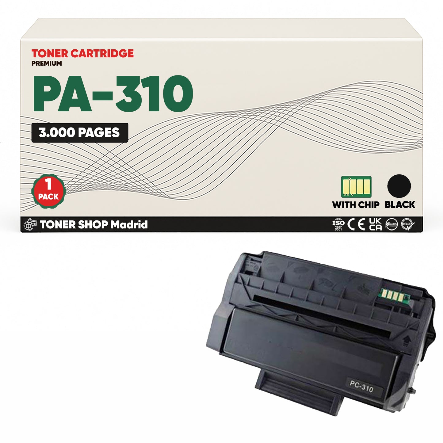 BDink Cartucho Tóner Compatible Pantum PA310 Negro