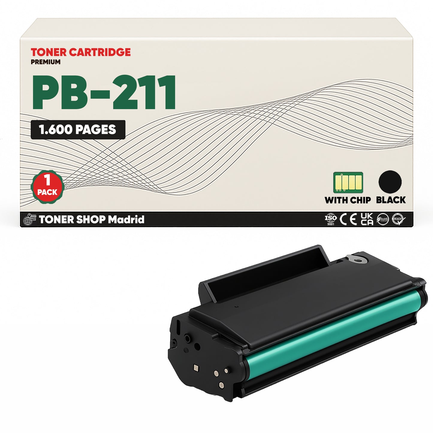 BDink Cartucho Tóner Compatible Pantum PB211 Negro