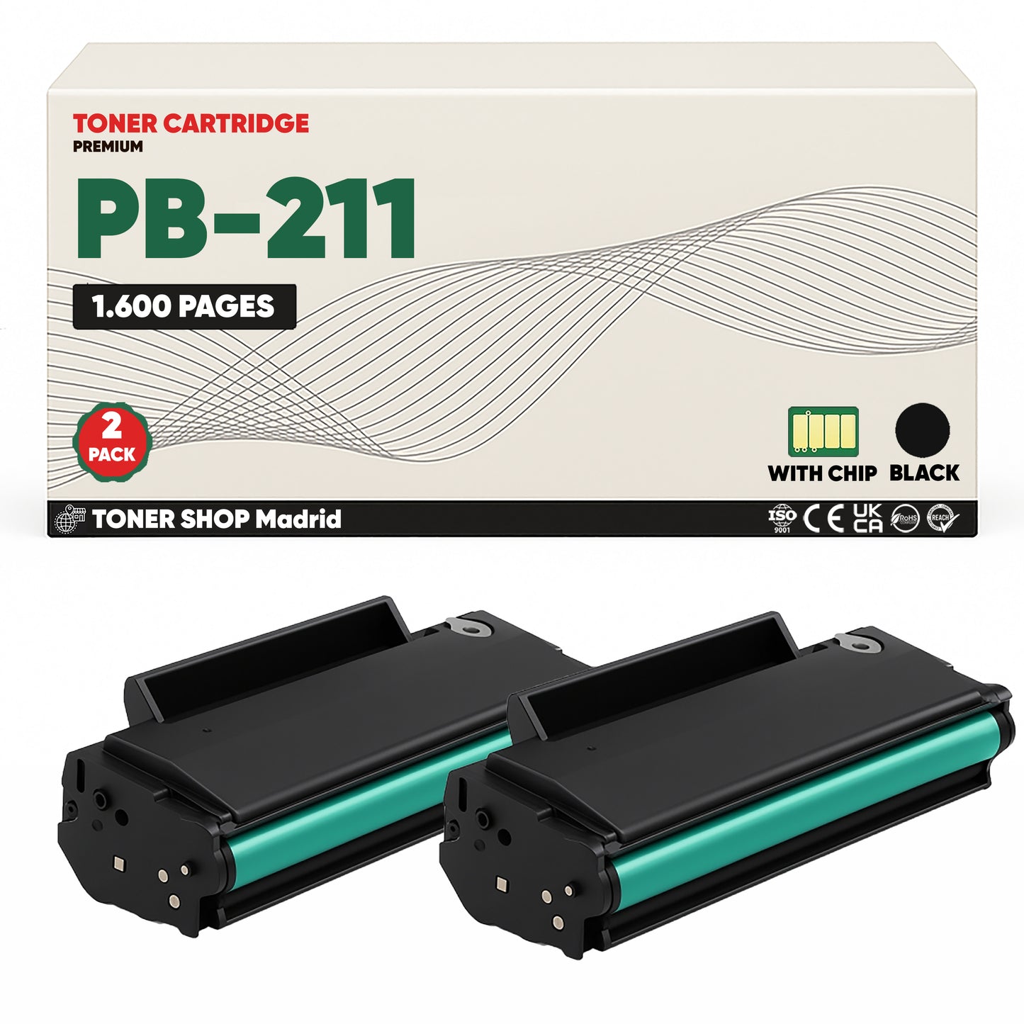 BDink Cartucho Tóner Compatible Pantum PB211 Negro