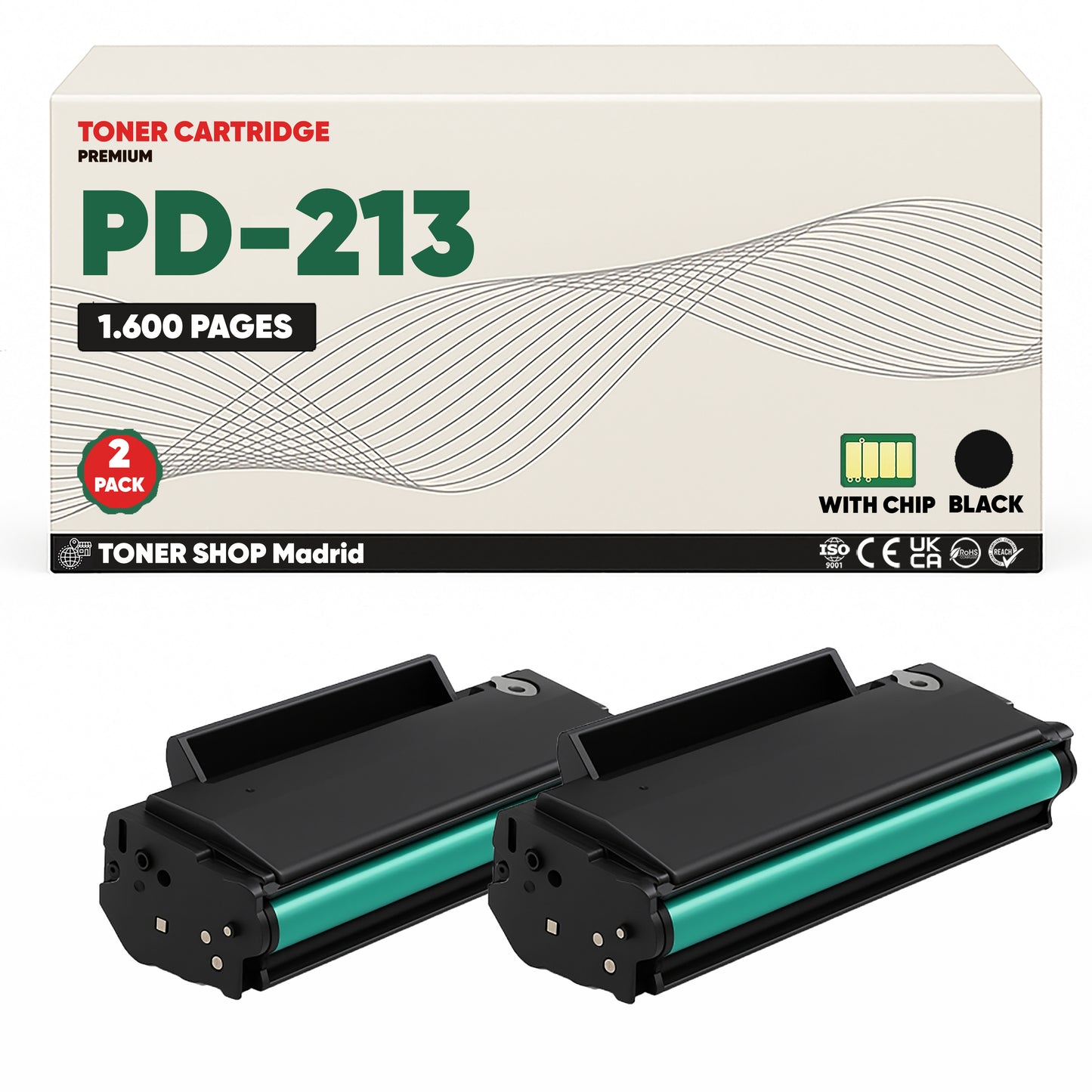 BDink Cartucho Tóner Compatible Pantum PD213 Negro