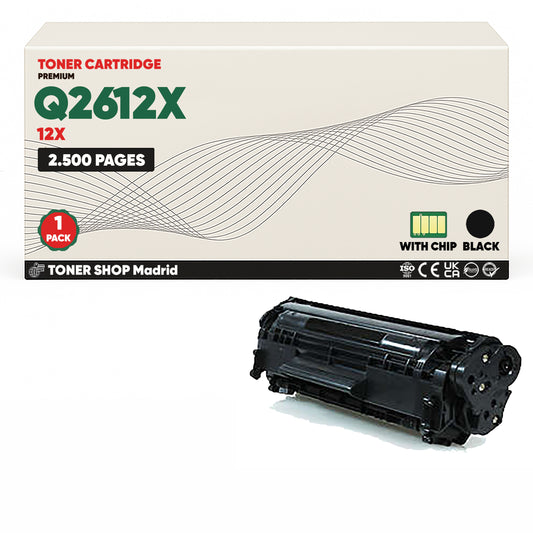 BDink Cartucho Tóner Compatible HP 12X Negro Q2612X