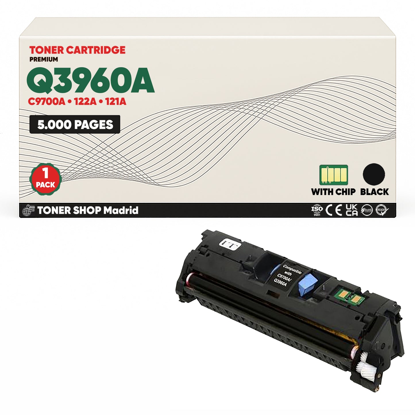 BDink Cartucho Tóner Compatible HP 122A Negro Q3960A