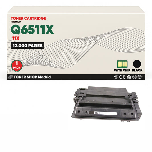 BDink Cartucho Tóner Compatible HP 11X Negro Q6511X