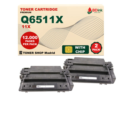 BDink Cartucho Tóner Compatible HP 11X Negro Q6511X