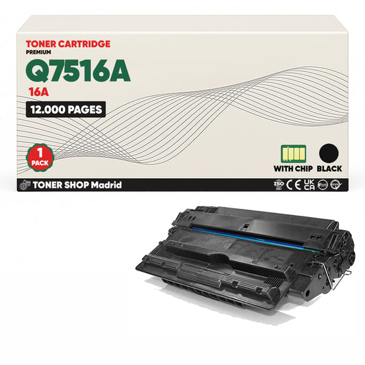 BDink Cartucho Tóner Compatible HP 16A Negro Q7516A