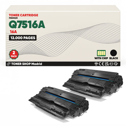 BDink Cartucho Tóner Compatible HP 16A Negro Q7516A