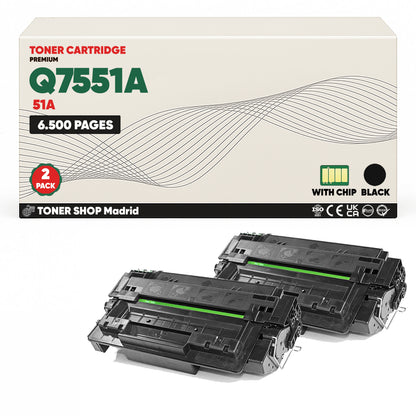 BDink Cartucho Tóner Compatible HP 51A Negro Q7551A