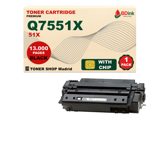 BDink Cartucho Tóner Compatible HP 51X Negro Q7551X