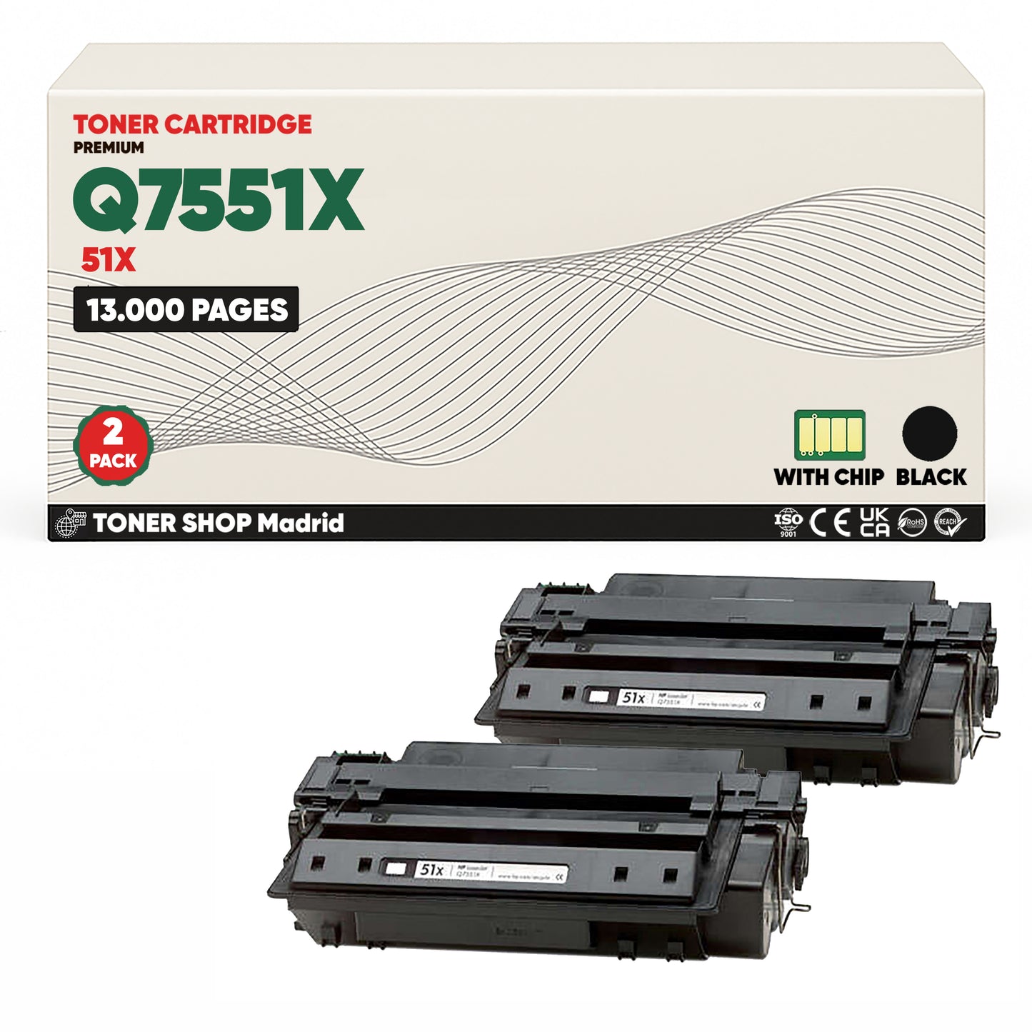 BDink Cartucho Tóner Compatible HP 51X Negro Q7551X
