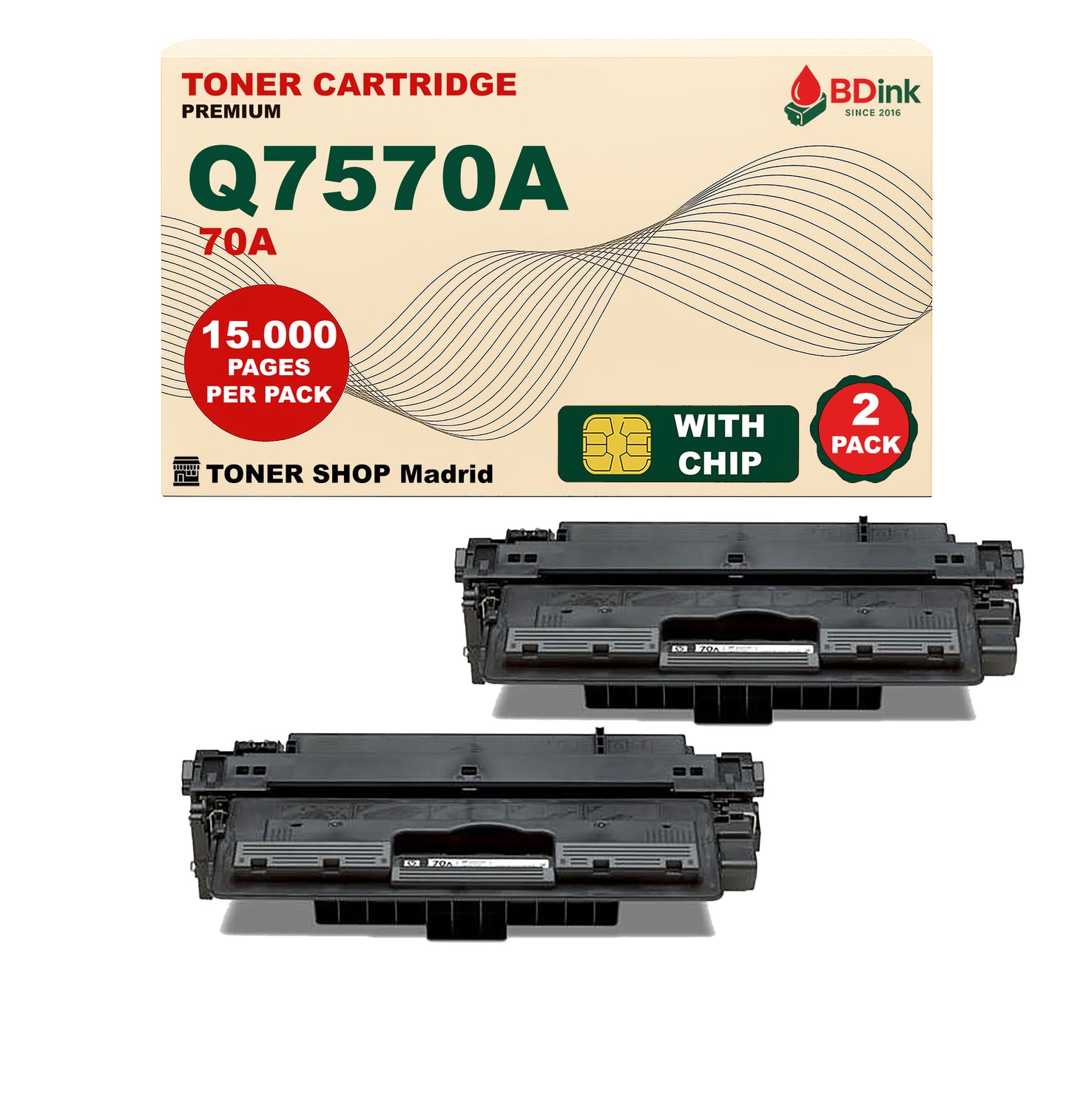 BDink Cartucho Tóner Compatible HP 70A Negro Q7570A
