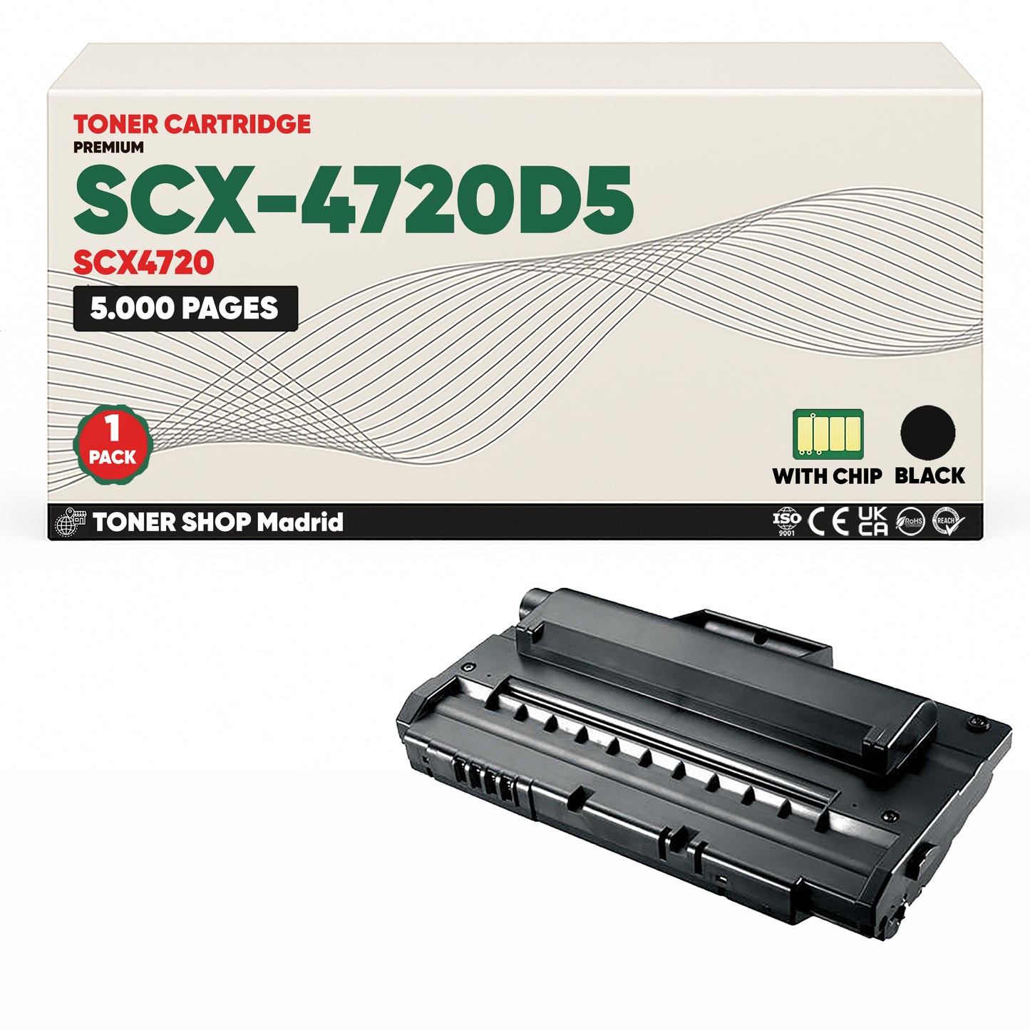 BDink Cartucho de Toner Compatible Samsung SCX-4720D5 Negro