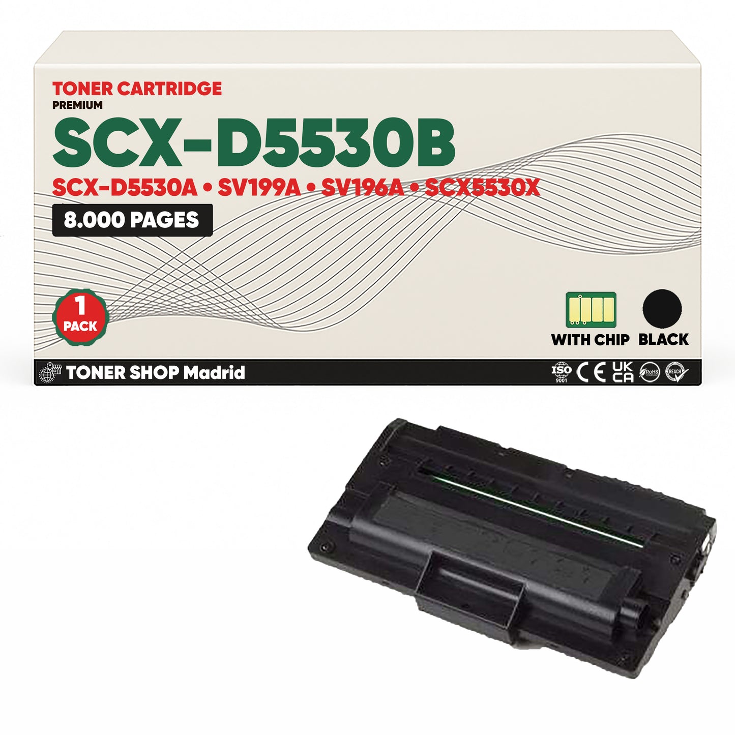 BDink Cartucho de Toner Compatible Samsung SCX-D5530B Negro