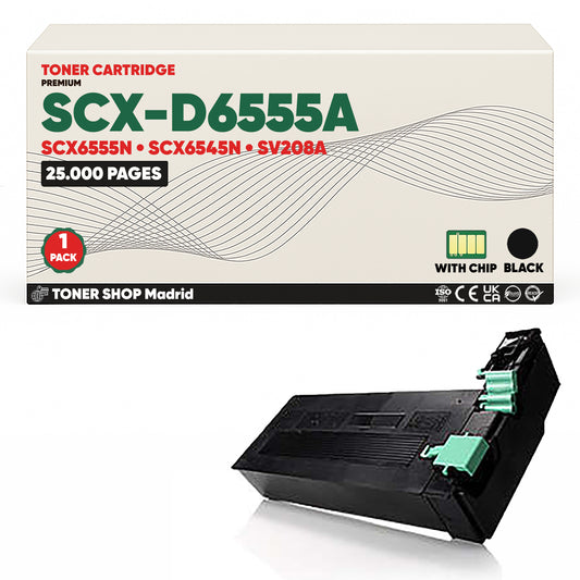 BDink Cartucho de Toner Compatible Samsung SCX-D6555A Negro