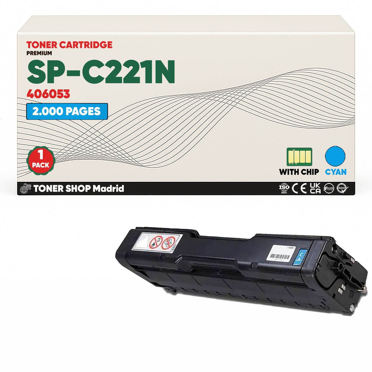 BDink Tóner Compatible Ricoh SP-C221N (Pack 4 CMYK) 406052-406055