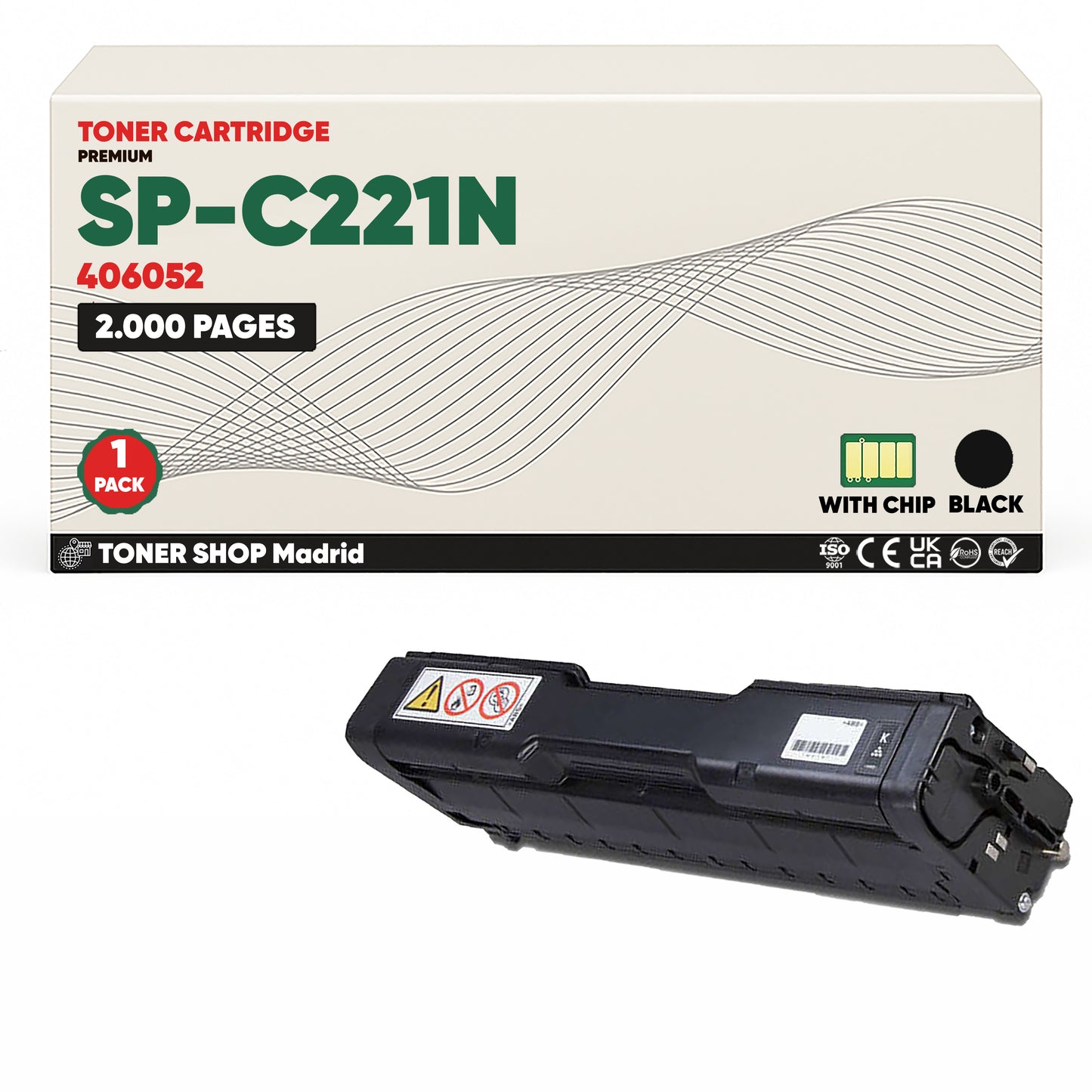 BDink Tóner Compatible Ricoh SP-C221N (Pack 4 CMYK) 406052-406055