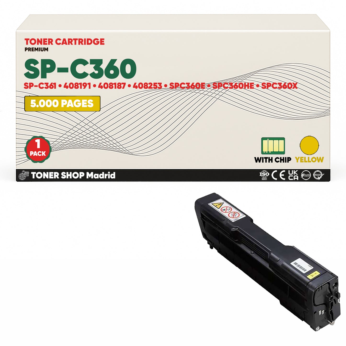 BDink Tóner Compatible Ricoh SP-C360/SP-C361 (Pack 4 CMYK) 408184-408191