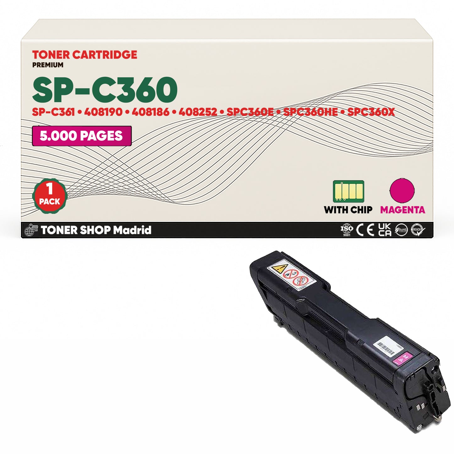 BDink Tóner Compatible Ricoh SP-C360/SP-C361 (Pack 4 CMYK) 408184-408191