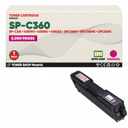 BDink Tóner Compatible Ricoh SP-C360/SP-C361 (Pack 4 CMYK) 408184-408191